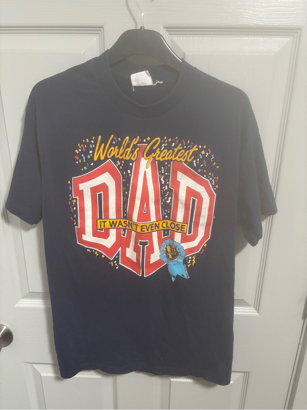 Vintage Blue TNT Single Stitch 90S Worlds Greatest Dad T-Shirt Men’s X-Large